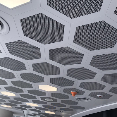 Tavan Fayanslarında Delikli Alüminyum Metal Tavan Akustik Altıgen Klips