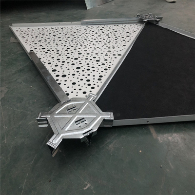 1200X1200X1200 Alüminyum Metal Tavan Alüminyum Panel Tavanda Üçgen Klips