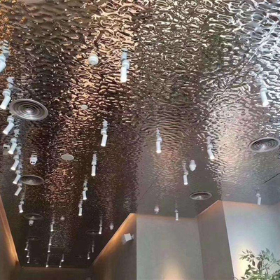 Eloksallı Gümüş Paslanmaz Çelik Tavan Paneli Tavan İçin Neme Dayanıklı Su Dalgalanma Levhası