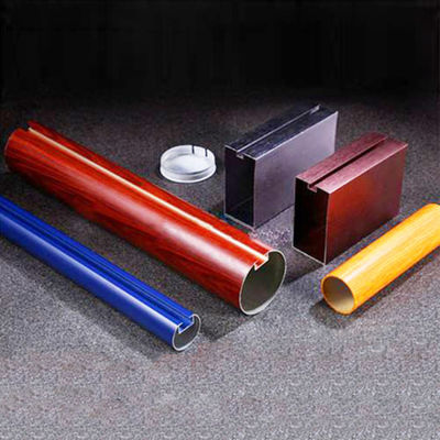 6063T6 Tubular Metal Tavan Kelepçeleri Perforasyonlu Daire RAL Renk kartı ile Asılı Baffle
