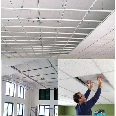 PVC Lamine Alçıpan Alçı Tavan Karosu Düz Delikli 15mm Kalınlık