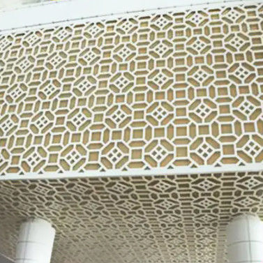 Özel Pattern Lazer Kesme Panel Metal PVDF Perforasyon Duvar Paneli