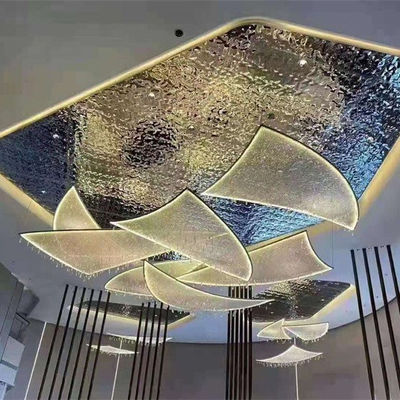 Eloksallı Gümüş Paslanmaz Çelik Tavan Paneli Tavan İçin Neme Dayanıklı Su Dalgalanma Levhası