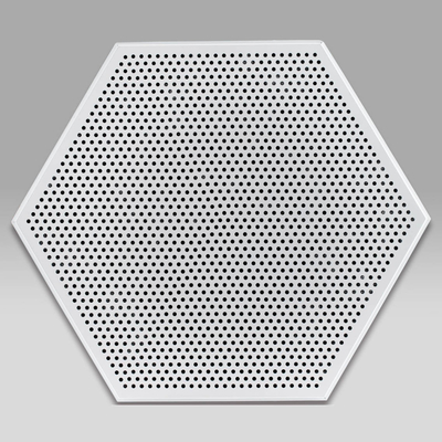 1100 Alüminyum Metal Tavan Altıgen Tavan Panelleri 404mm Klipsli