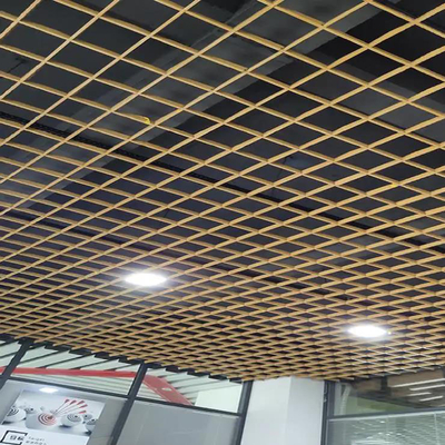 100x100 Metal Tavan Fayansları Izgara Aralığı Alüminyum Hücre Binası Tavan Dekorasyonu