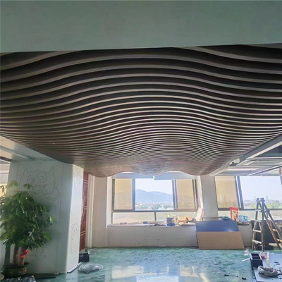 Akustik Tasarım Tavan Metal İşleme Alüminyum Baffle Dalga Tavanlar