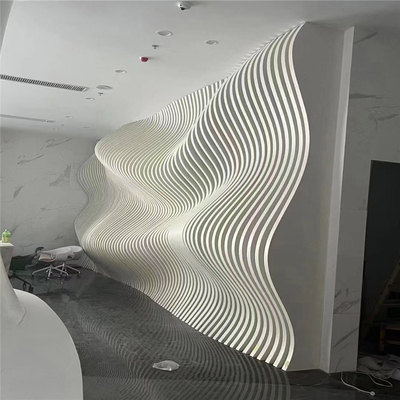 2.85mm Kalınlık Metal Tavan Tasarımı Akustik Tavan Bölmeleri Tavanlar Gibi Dalga