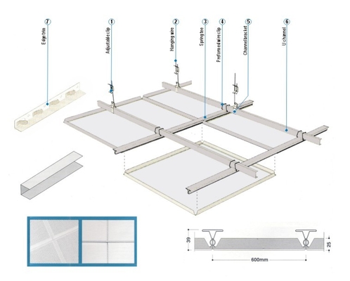 Delikli Alüminyum Tavan Panelleri 500x500mm PE Kaplama
