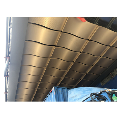 Kavisli Alüminyum Metal Tavan 19mm Yükseklik PVDF kaplama