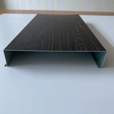 Ön Baskı Ahşap Tahıl ile 30mm Kalınlık Alüminyum H Şerit Tavan