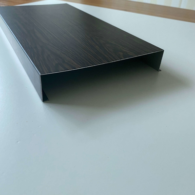 Ön Baskı Ahşap Tahıl ile 30mm Kalınlık Alüminyum H Şerit Tavan
