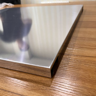 600x600mm Alüminyum Metal Tavan Deliksiz Aodnize Yarım Ayna Alüminyum Kanca On Panel