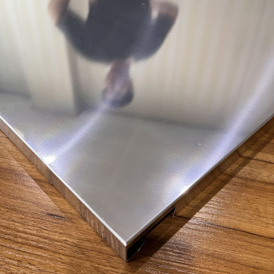 600x600mm Alüminyum Metal Tavan Deliksiz Aodnize Yarım Ayna Alüminyum Kanca On Panel