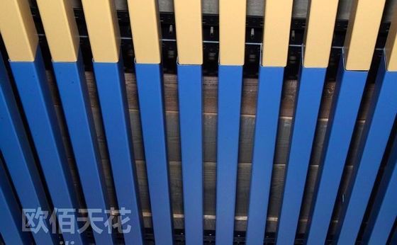 185x3000mm U Şerit Alüminyum Metal Tavan Özelleştirilebilir Renk Hafif