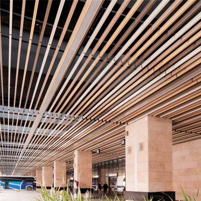 30X150mm Alüminyum Metal Tavan Metal İşleri Akustik Kutu Bölme Tavan