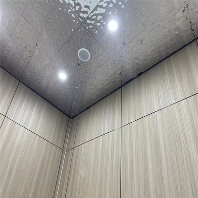600x600mm Su Dalgalanma Paslanmaz Çelik Tavan Paneli Keskin Kenar