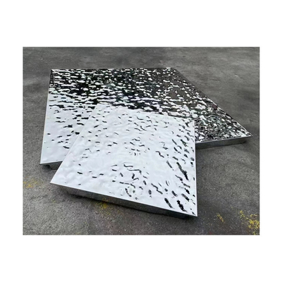 600x600mm Su Dalgalanma Paslanmaz Çelik Tavan Paneli Keskin Kenar