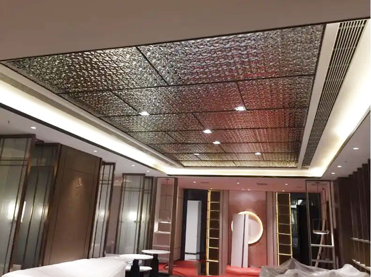 30mm Alüminyum Metal Tavan Galvanizli Çelik Su Dalgalanma Kancası Tavan 600 * 1320mm