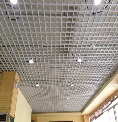 Metro İstasyonu Hafif Ağırlık Suya Dayanıklı 50x50mm Alüminyum Izgara Tavan