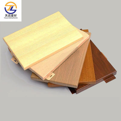 100mm Exterior Aluminium Cladding Panels Brown Wood Grain Aluminum Panels