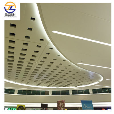 Slat False Aluminium Honeycomb Board For Office Wood Grain Drop Ceiling Tiles 0.8mm