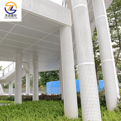 Weaterherproof Aluminum Railing 3d Wood Grain Fluted Exterior Aluminium Wall Cladding