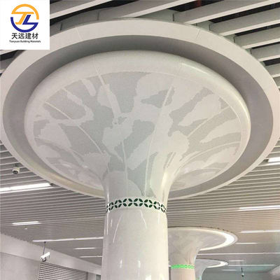 Commercial PVDF Aluminium Cladding Shopping Mall 0.8mm Perforated Metal Ceiling Panels