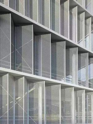 Office Building Aluminum Window Grilles Metal Perforated Plate 600 X 600MM