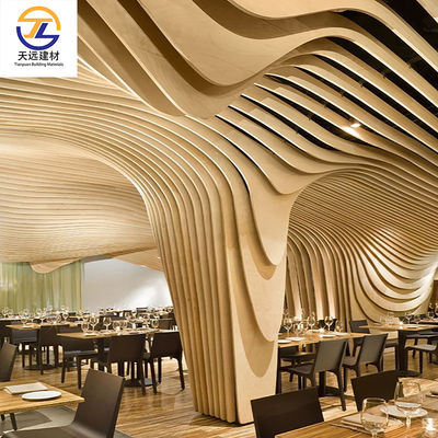 ISO9000 Metal Ceiling System 0.4mm - 0.9mm Aluminium Cladding Facade 300mm