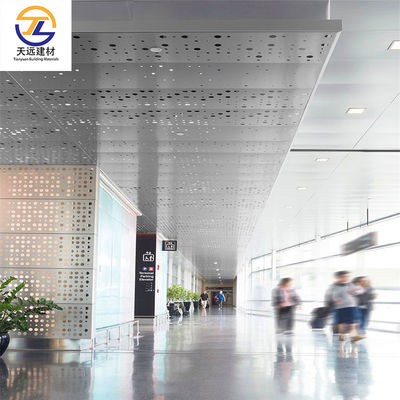Customized Aluminum Curtain Wall for Office Building Ceiling with Different Perforation Options
