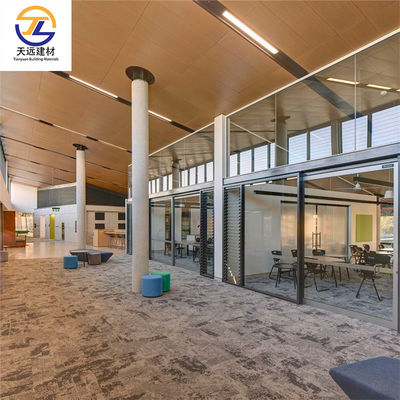 Customized Aluminum Curtain Wall for Office Building Ceiling with Different Perforation Options